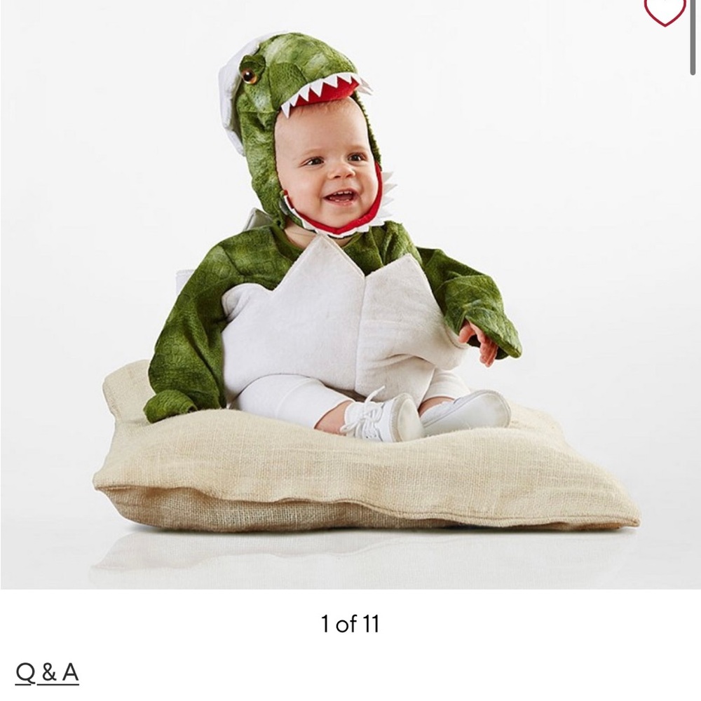 POTTERY BARN DINO EGG COSTUME 6-12 mo